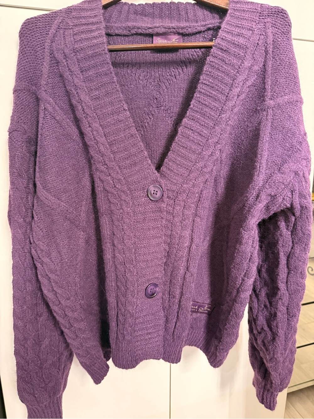 Taylor Swift Purple Cable Knit “Speak Now”Cardigan